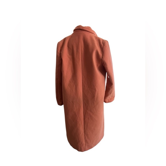 Oak + Fort Long Peach Wool-Blend Style Coat Small - Picture 4 of 9